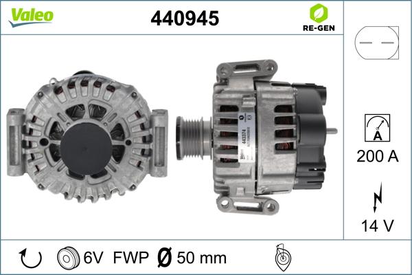 Valeo 440945 - Ģenerators ps1.lv