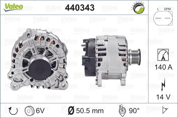 Valeo 440343 - Ģenerators ps1.lv