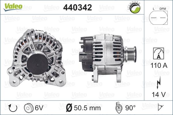 Valeo 440342 - Ģenerators ps1.lv