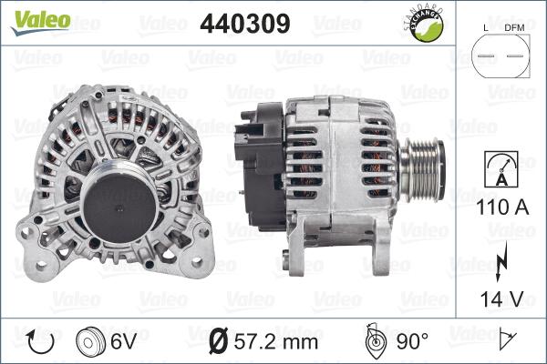 Valeo 440309 - Ģenerators ps1.lv