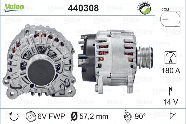 Valeo 440308 - Ģenerators ps1.lv