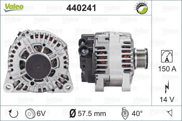 Valeo 440241 - Ģenerators ps1.lv