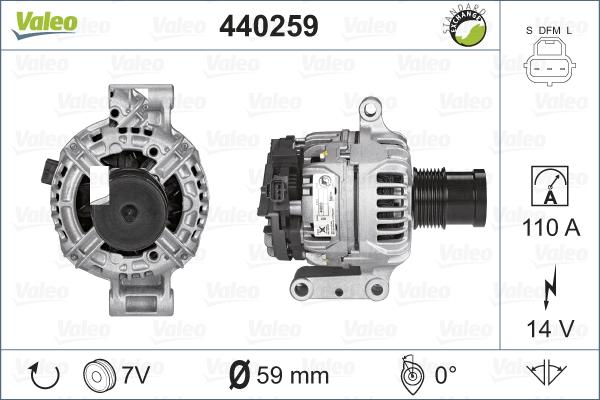 Valeo 440259 - Ģenerators ps1.lv