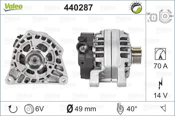 Valeo 440287 - Ģenerators ps1.lv