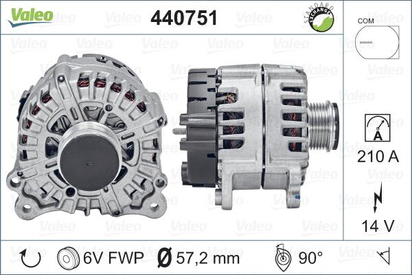 Valeo 440751 - Ģenerators ps1.lv