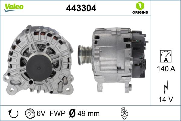 Valeo 443304 - Ģenerators ps1.lv