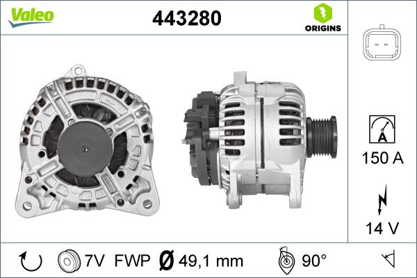 Valeo 443280 - Ģenerators ps1.lv