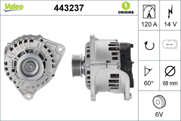 Valeo 443237 - Ģenerators ps1.lv