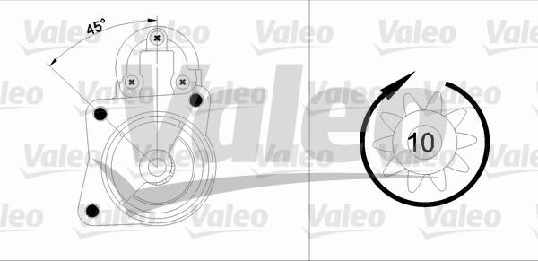 Valeo 455904 - Starteris ps1.lv