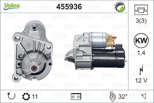 Valeo 455936 - Starteris ps1.lv