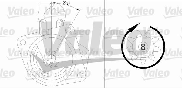 Valeo 455500 - Starteris ps1.lv