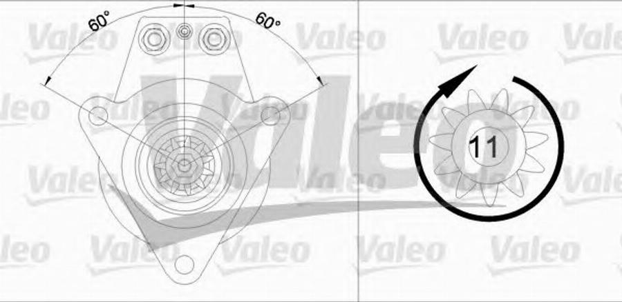 Valeo 455 535 - Starteris ps1.lv