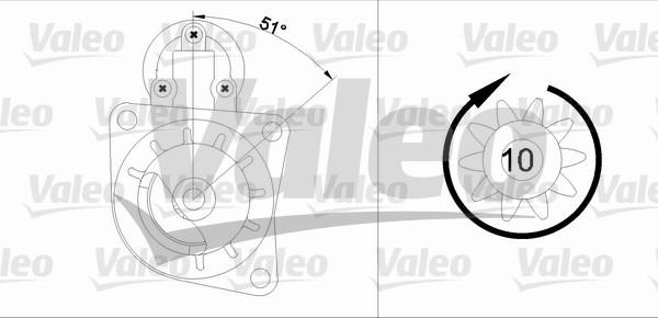 Valeo 455726 - Starteris ps1.lv