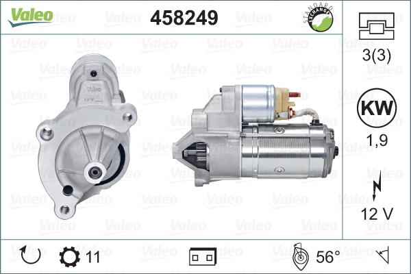 Valeo 458249 - Starteris ps1.lv