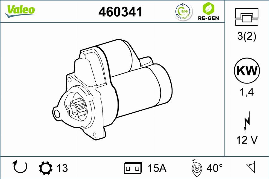 Valeo 460341 - Starteris ps1.lv