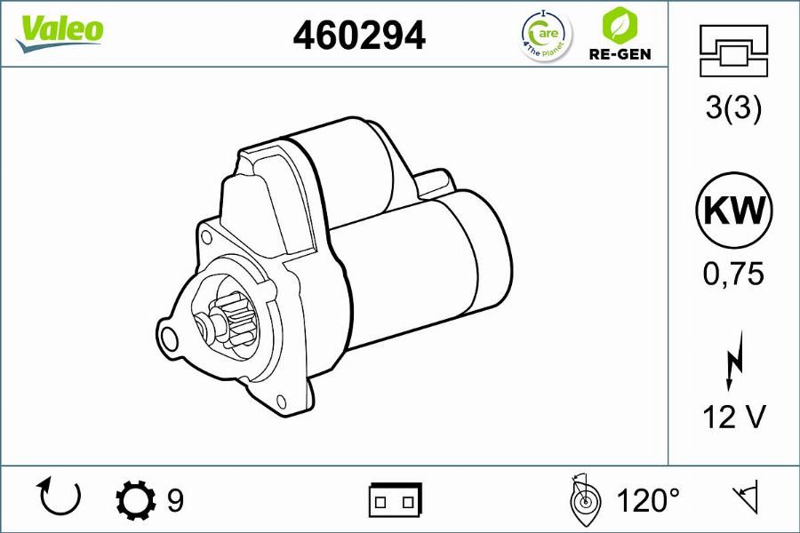 Valeo 460294 - Starteris ps1.lv