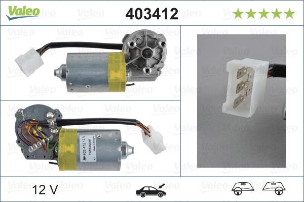 Valeo 403412 - Stikla tīrītāju motors ps1.lv