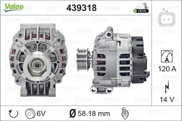 Valeo 439318 - Ģenerators ps1.lv