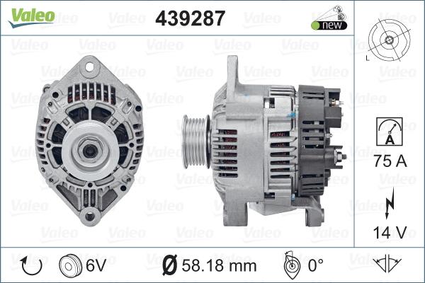 Valeo 439287 - Ģenerators ps1.lv