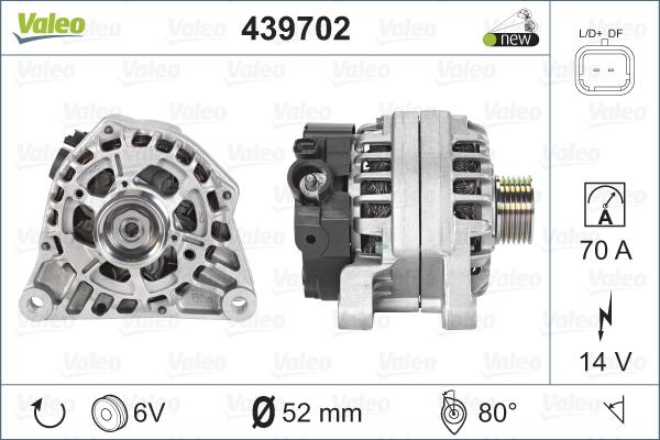 Valeo 439702 - Ģenerators ps1.lv