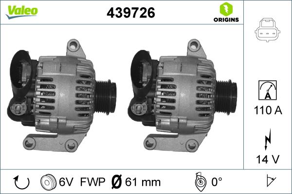 Valeo 439726 - Ģenerators ps1.lv