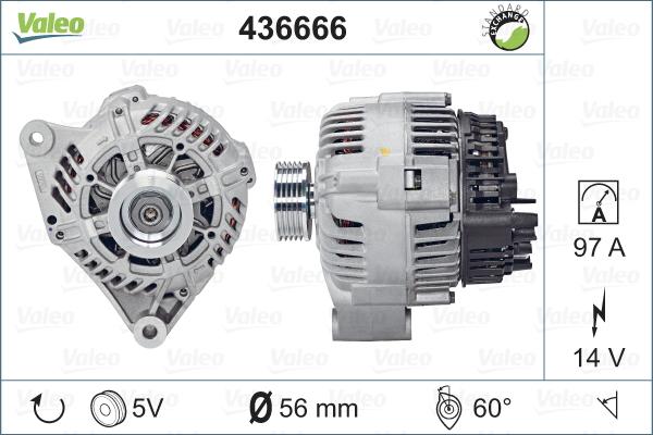 Valeo 436666 - Ģenerators ps1.lv