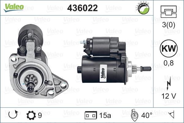 Valeo 436022 - Starteris ps1.lv