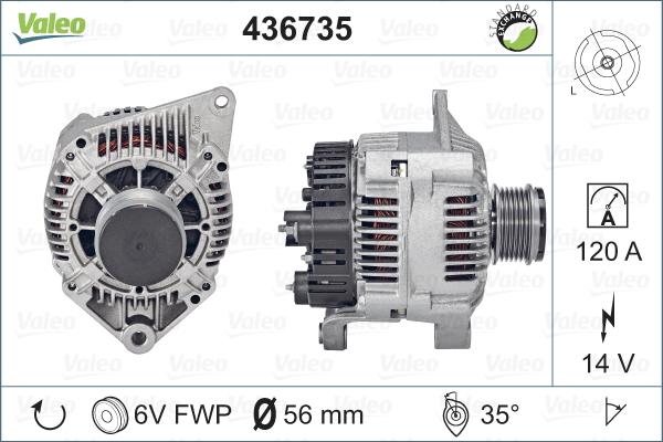 Valeo 436735 - Ģenerators ps1.lv