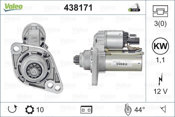 Valeo 438171 - Starteris ps1.lv