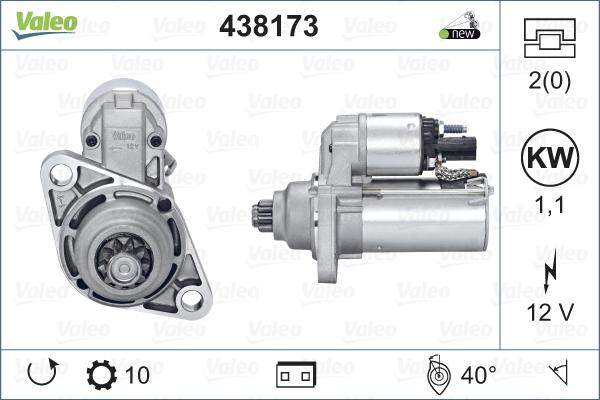 Valeo 438173 - Starteris ps1.lv