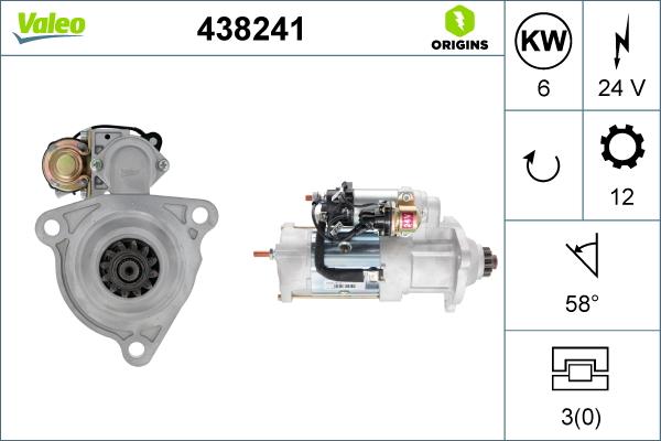 Valeo 438241 - Starteris ps1.lv