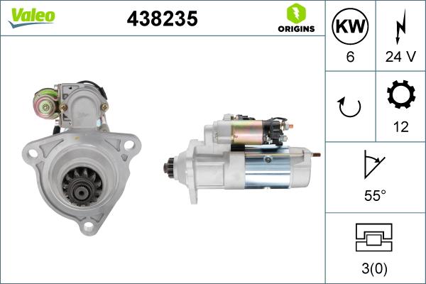 Valeo 438 235 - Starteris ps1.lv