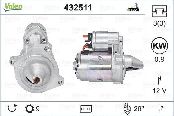 Valeo 432511 - Starteris ps1.lv