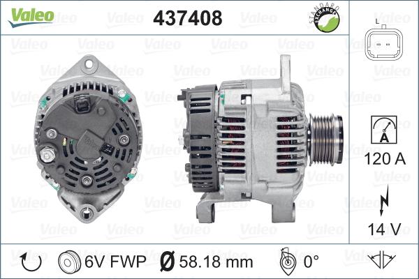 Valeo 437408 - Ģenerators ps1.lv