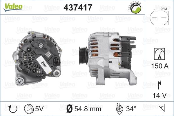 Valeo 437417 - Ģenerators ps1.lv