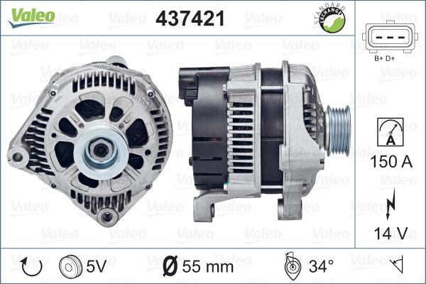 Valeo 437421 - Ģenerators ps1.lv