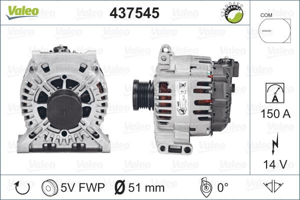 Valeo 437545 - Ģenerators ps1.lv