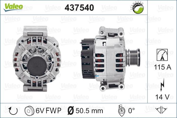 Valeo 437540 - Ģenerators ps1.lv