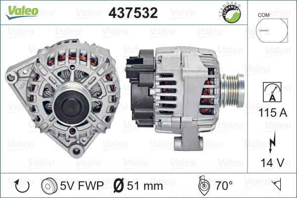 Valeo 437532 - Ģenerators ps1.lv