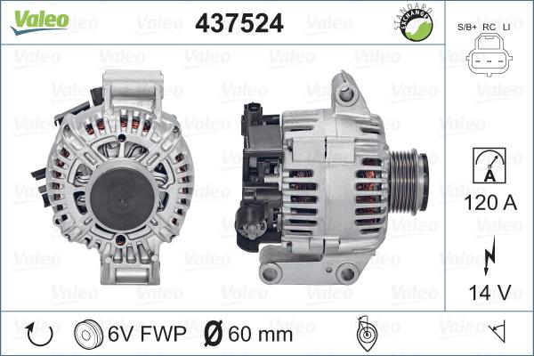 Valeo 437524 - Ģenerators ps1.lv