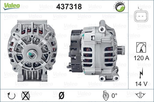 Valeo 437318 - Ģenerators ps1.lv