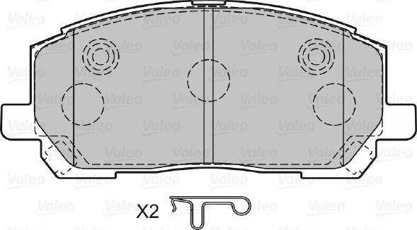 Valeo 598944 - Bremžu uzliku kompl., Disku bremzes ps1.lv