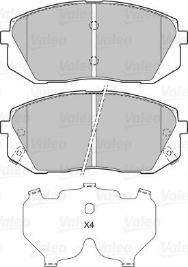 Valeo 598934 - Bremžu uzliku kompl., Disku bremzes ps1.lv