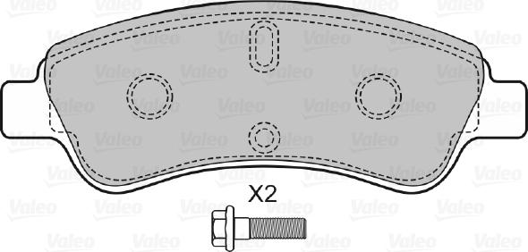 Valeo 598464 - Bremžu uzliku kompl., Disku bremzes ps1.lv