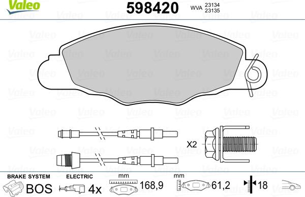 BOSCH BP455 - Bremžu uzliku kompl., Disku bremzes ps1.lv