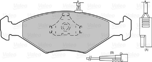 Valeo 598423 - Bremžu uzliku kompl., Disku bremzes ps1.lv