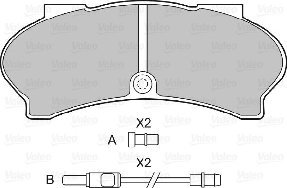 Valeo 598593 - Bremžu uzliku kompl., Disku bremzes ps1.lv