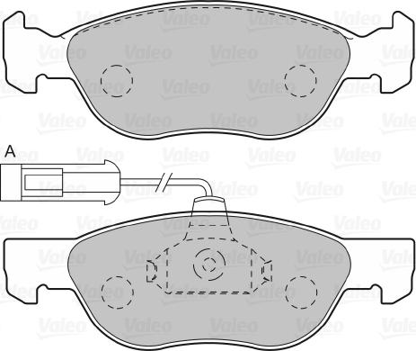 Valeo 598611 - Bremžu uzliku kompl., Disku bremzes ps1.lv