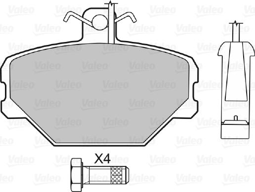 Valeo 598095 - Bremžu uzliku kompl., Disku bremzes ps1.lv