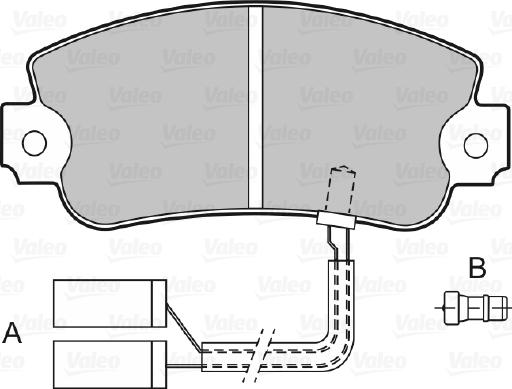 Valeo 598091 - Bremžu uzliku kompl., Disku bremzes ps1.lv